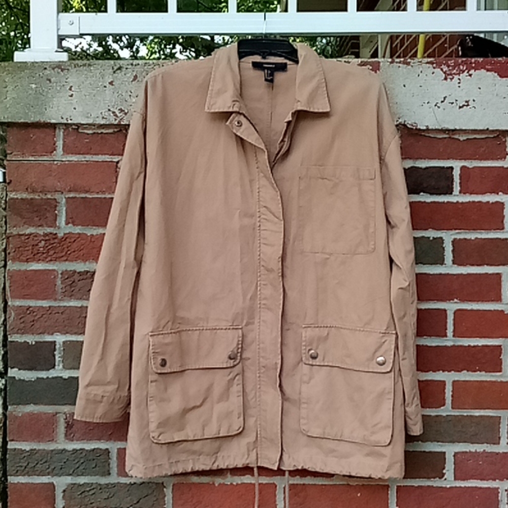 Forever 21 cargo utility jacket large